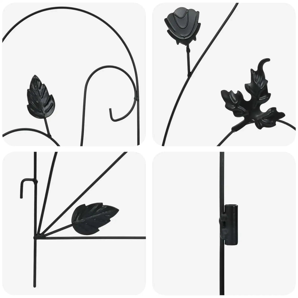 Recinzione per Giardino 5 pz Nero Acciaio CFW8545258