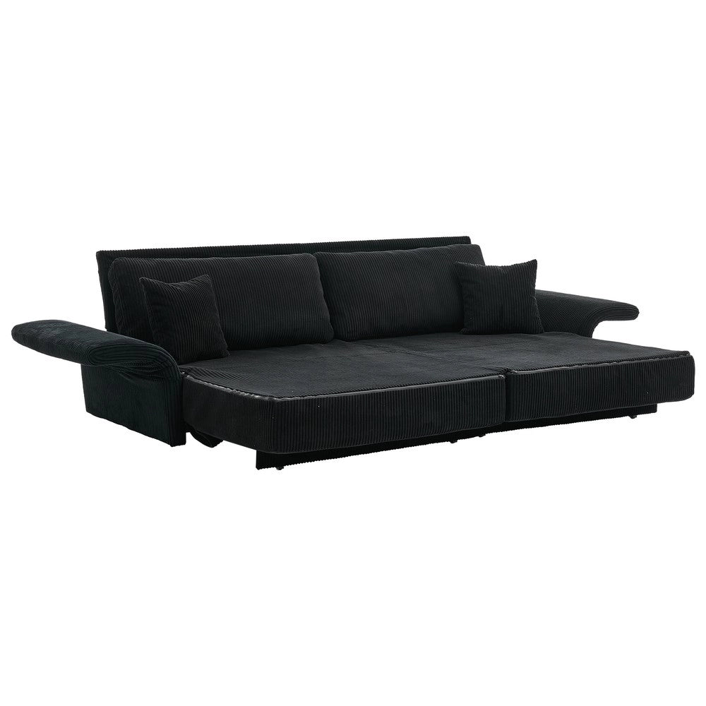 Divano letto estraibile ¨C Minimal ¨C Tessuto grigio 2 posti