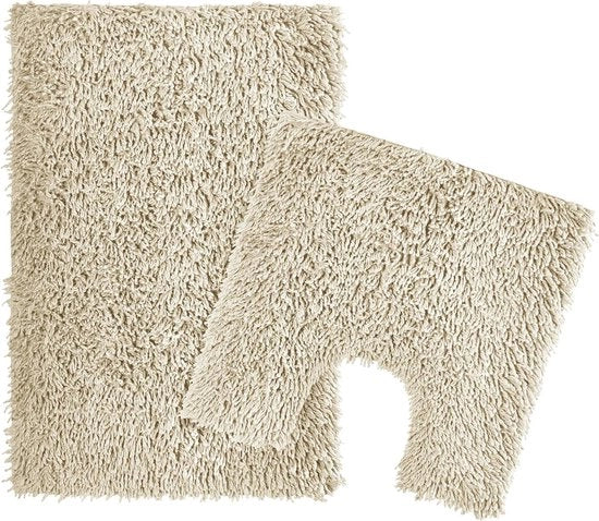 Set di 2 mattonelle per bagno e piedistallo antiscivolo con superficie super assorbente per la zona posteriore