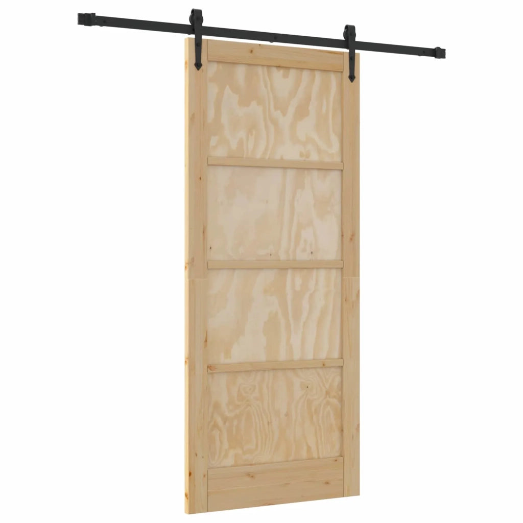 Porta scorrevole ORKDAL Naturale e Nero 86 x 198,5 cm 3445564