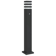 Lampada da terra per esterno con sensore 80 cm alluminio nero 02_0042524