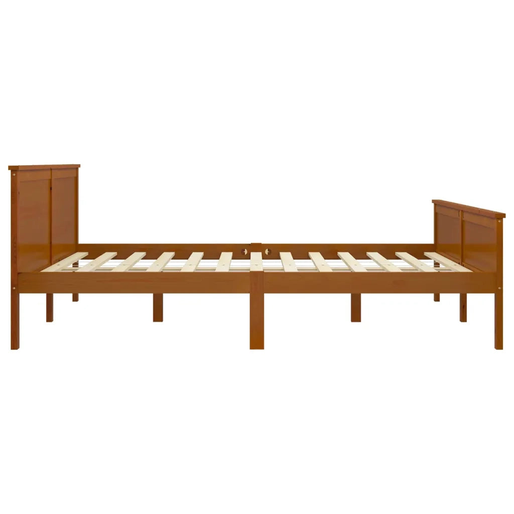 Giroletto Marrone Ambra in Legno Massello di Pino 180x200 cm 322193