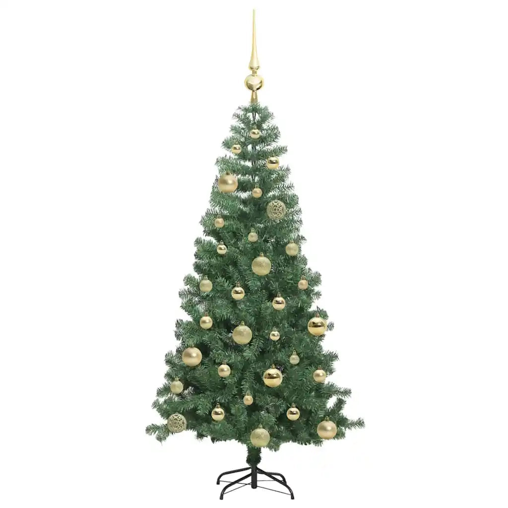 Albero di Natale con 150 LED con supporto Verde 120 cm PVC 3396362