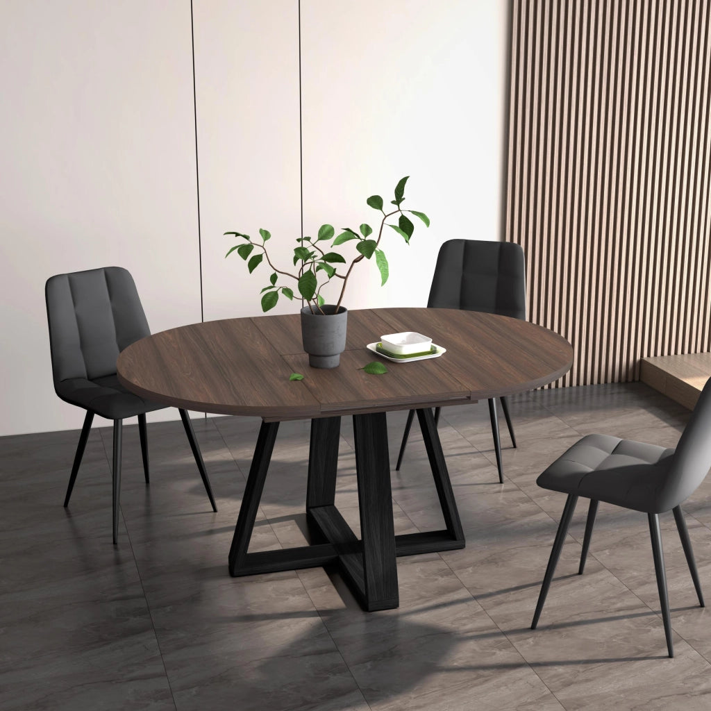 Tavolo da Pranzo, 103x103x73, Per 6 persone, Sala da Pranzo, Rovere scuro