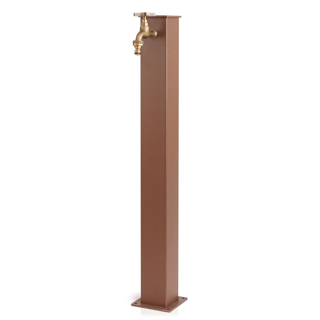 Fontana da Giardino 20x12x85 cm in Alluminio e Acciaio Wick Ruggine