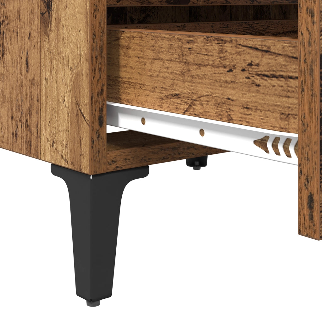 Comodini 2 pz Legno Vecchio 40x35x50 cm Legno ingegnerizzato