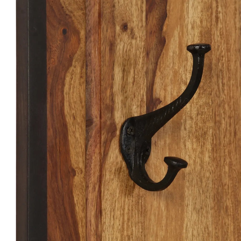 Appendiabiti 2 pz in Legno Massello di Acacia 246232