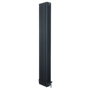 Radiatore Tradizionale 4 Colonne Verticale Riscaldamento Antracite & Valvole 1800x290 mm