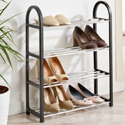 Trade Shop - Scarpiera Salvaspazio A 4 Ripiani Fino A 15 Paia Di Scarpe Armadio Portascarpe -