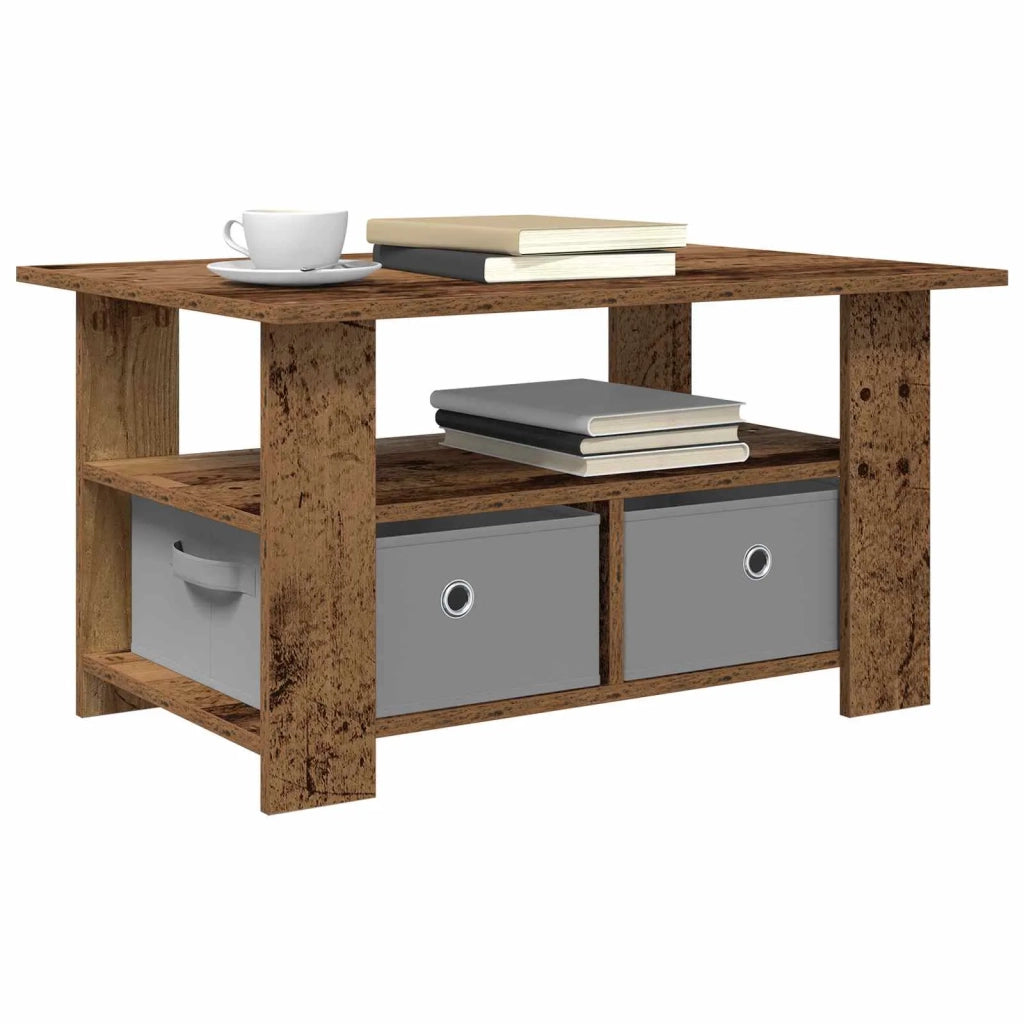 Tavolino da salotto con cassetto Legno vecchio 77 x 55 x 42 cm 8000418