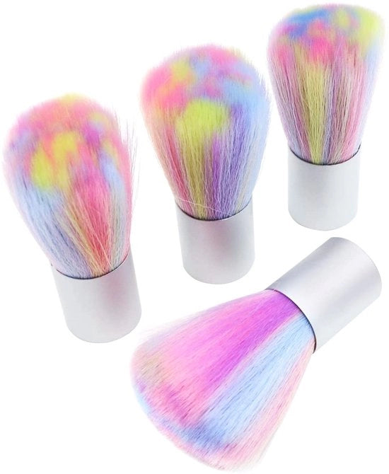 Panno per rimuovere smalto da unghie reutilizzabile - rimuovitore di polvere per unghie - spazzola per trucco - spazzola per blush - portatile - setole in plastica/nylon