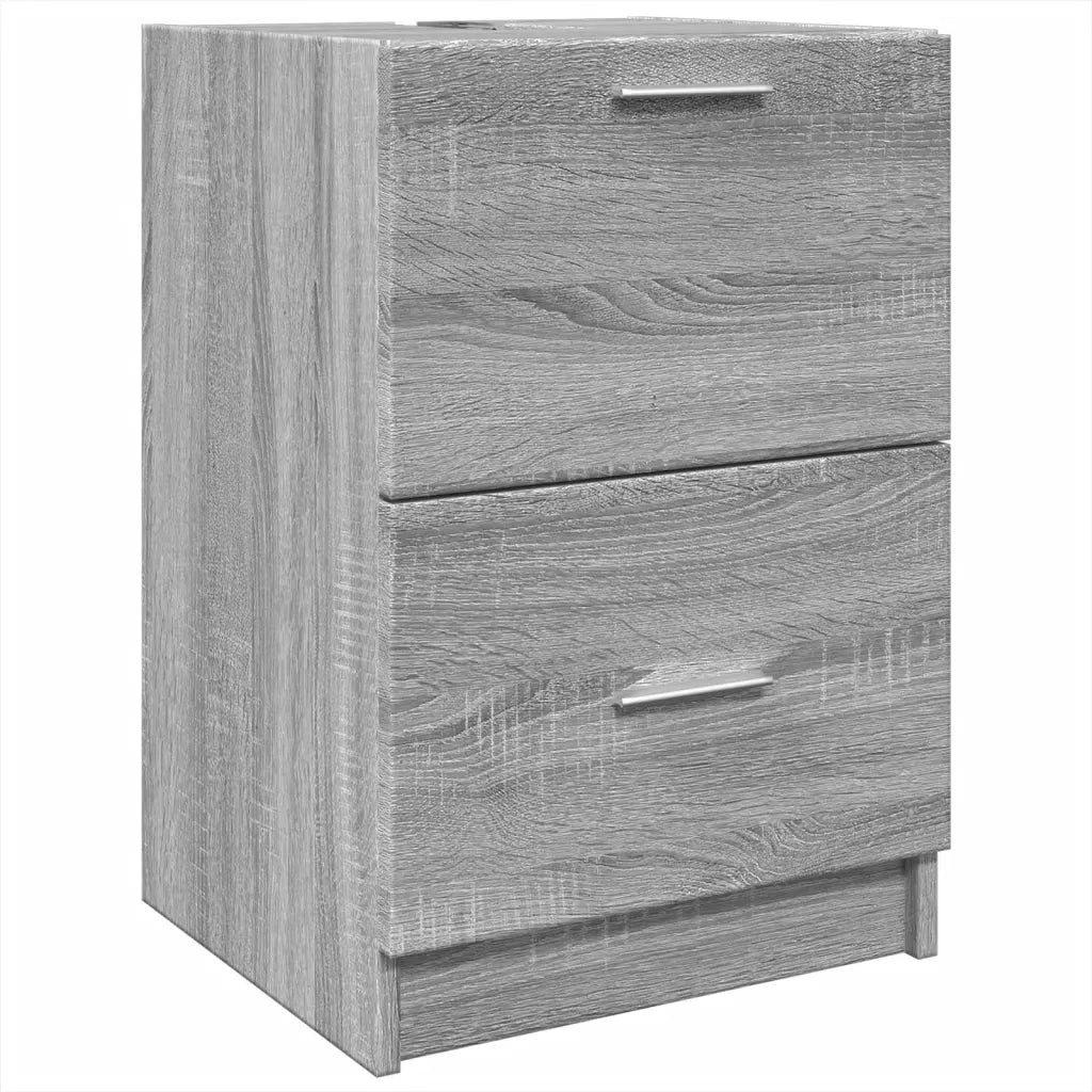 Mobile Lavabo-Armadietto da bagno Grigio Sonoma 40x37x59 cm in Truciolare