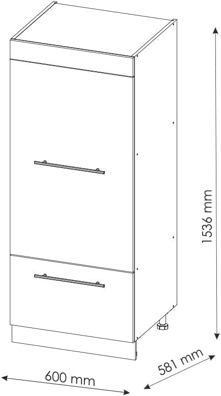 Mobile cucina microonde Fame-Line, Bianco casa di campagna, 60 cm, per la combinazione con altri moduli della serie Fame-Line