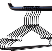 Hangers in metallo a stile elegante - design robusto - 8 pezzi - nero