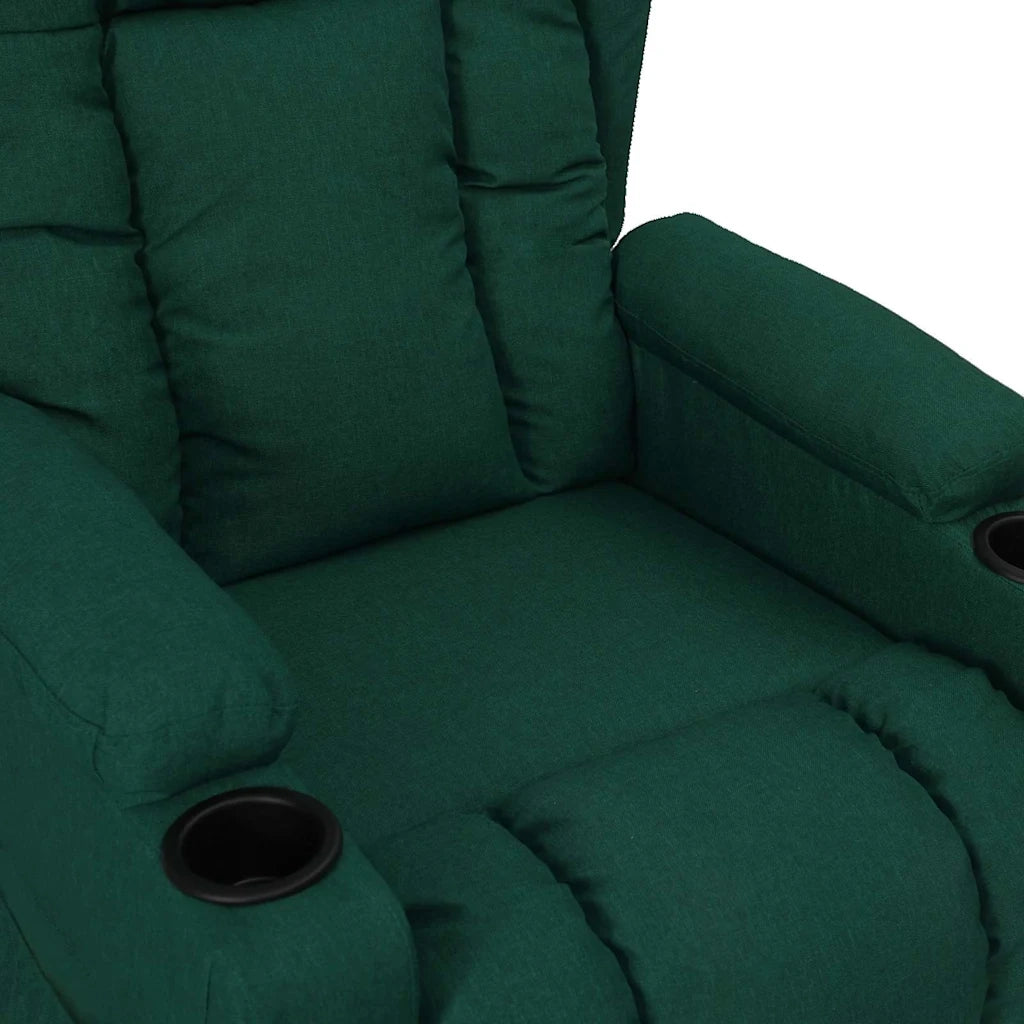 Divano Sedia-Poltrona Reclinabile in Tessuto Verde Scuro 564697