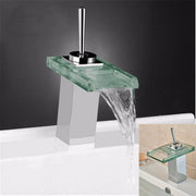 Trade Shop - Miscelatore Monocomando Rubinetto Cascata Vetro Rubinetteria Lavabo Bagno -
