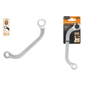 Trade Shop - Set Chiave Fissa Poligonale Doppia A U Da 14-15 Mm Cromata Chrome Vanadium 97693 -