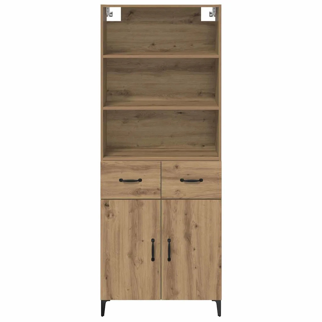 Credenza con Cassetto-Buffet-Armadio da cucina Rovere artigianale 69,5 x 34 x 180 cm 122500