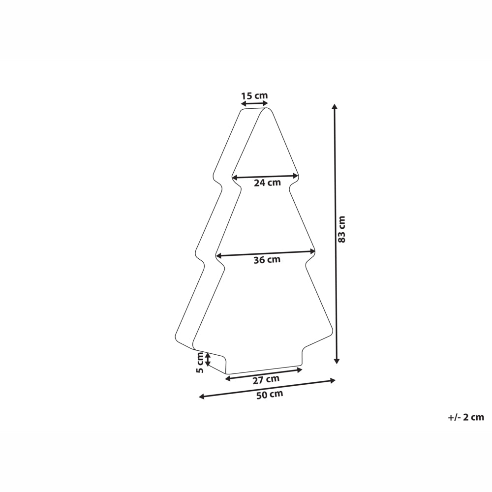 Lampada da terra decorativa a LED per esterni Design RGB Illuminazione Look moderno Materiale sintetico Forma ad albero di Natale IP54 Bianco