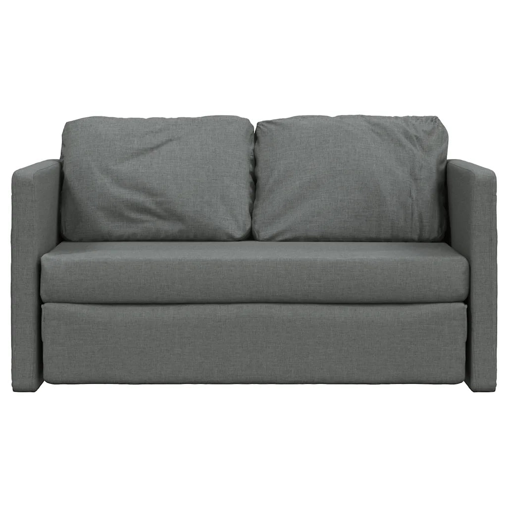 Divano Letto da Terra 2 in 1 Grigio Scuro 112x174x55 cm Tessuto 353965