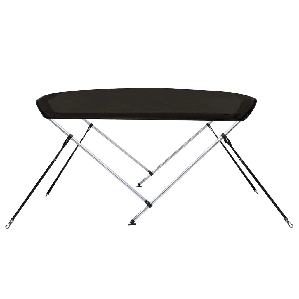 Bimini di Prua con Tendalino 2 Archi Nero 180x150x110 cm CFW1261105