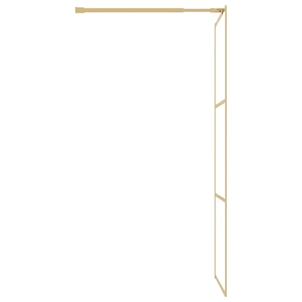 Parete per Doccia Walk-in Vetro Trasparente ESG 80x195 cm Oro 154935