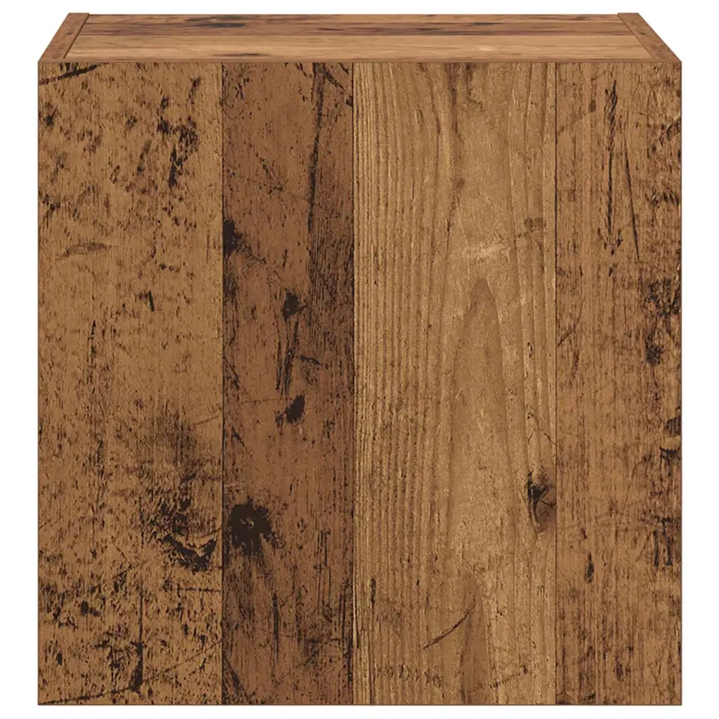 Mobile TV a parete dal design moderno con vano contenitore ottimizzato 40,5 x 30 x 40 cm legno composito con finitura effetto legno anticato 02_0052796