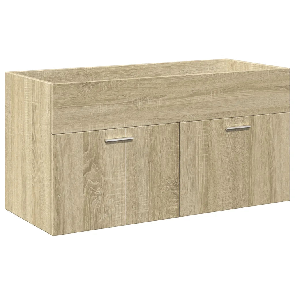 vidaXL Mobile da Bagno con Lavabo Integrato Rovere Sonoma