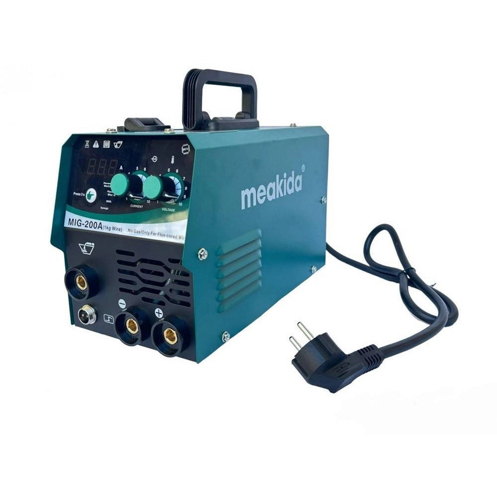 Trade Shop - Saldatrice Mig A Filo Continuo No Gas 200 A Mma Elettrodo + Bobina Mig-200a -