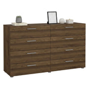 Credenza Phethai, Buffet da soggiorno, Madia da salotto, Dispensa da cucina, 140x40 h82 cm, Noce