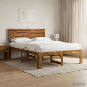 Letto matrimoniale con testiera ROSTOCK Naturale 120 x 200 cm 903336