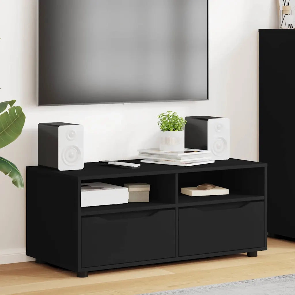 Mobile TV con cassetto Nero 100 x 48 x 43 cm Legno multistrato 888928