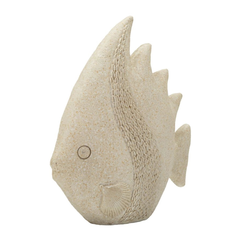 Scultura Pesce, Beige, Poliresina, 25,3x8,6x24,5 cm