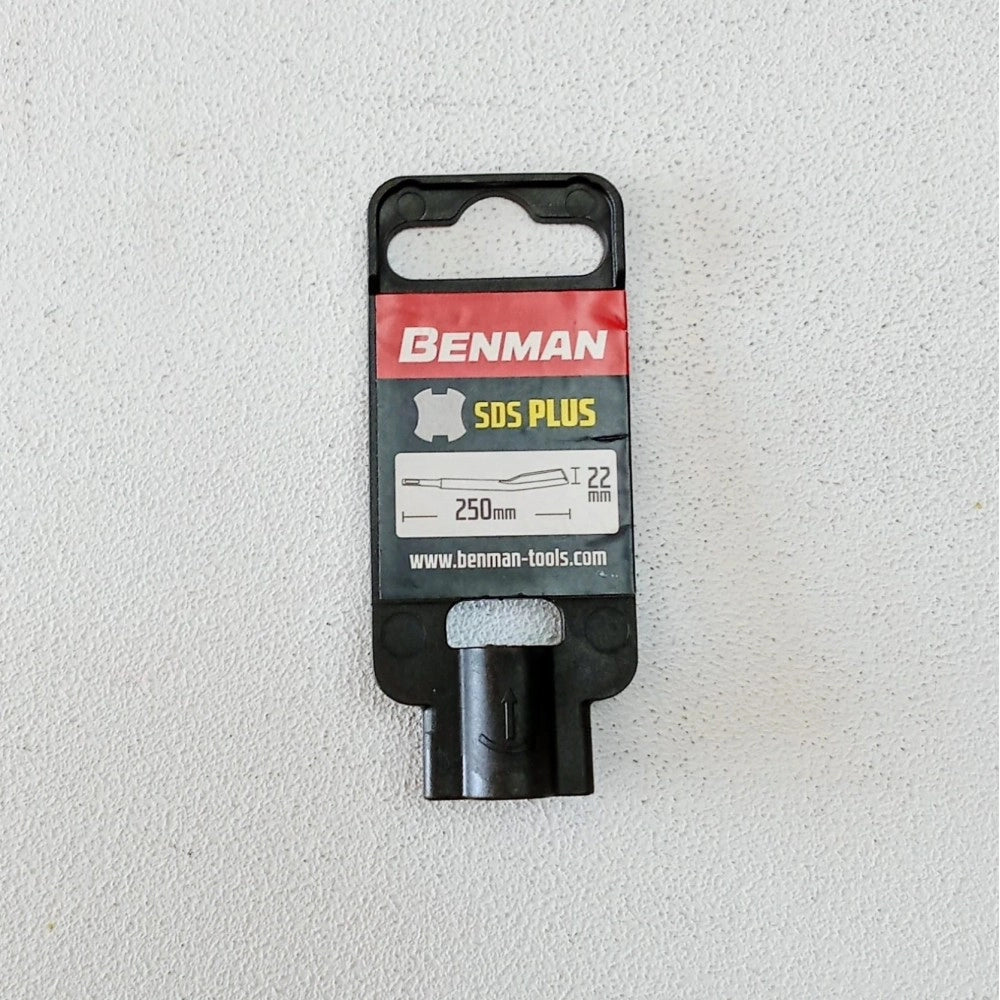 Benman scalpello punta a sgorbia da 22mm per tassellatore sds-plus- lunghezza 250mm