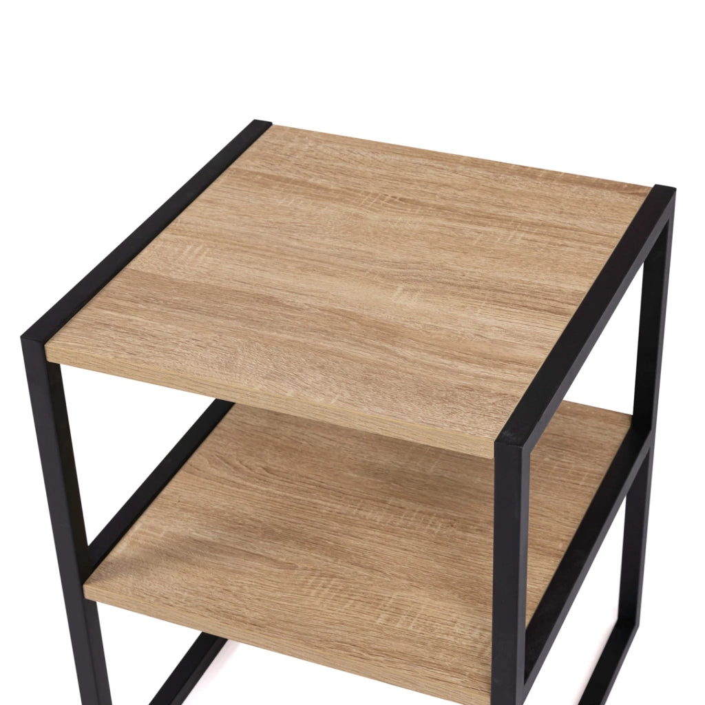IDMarket - Set di 2 comodini con 2 tondi design industriale DETROIT