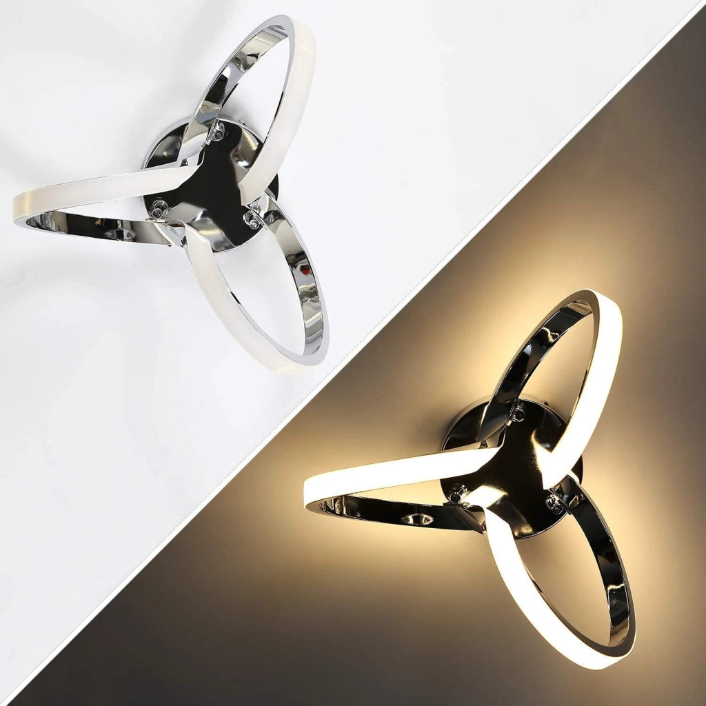 ZMH Lampada da soffitto plafoniera LED moderna 31cm alluminio per interni soggiorno camera letto