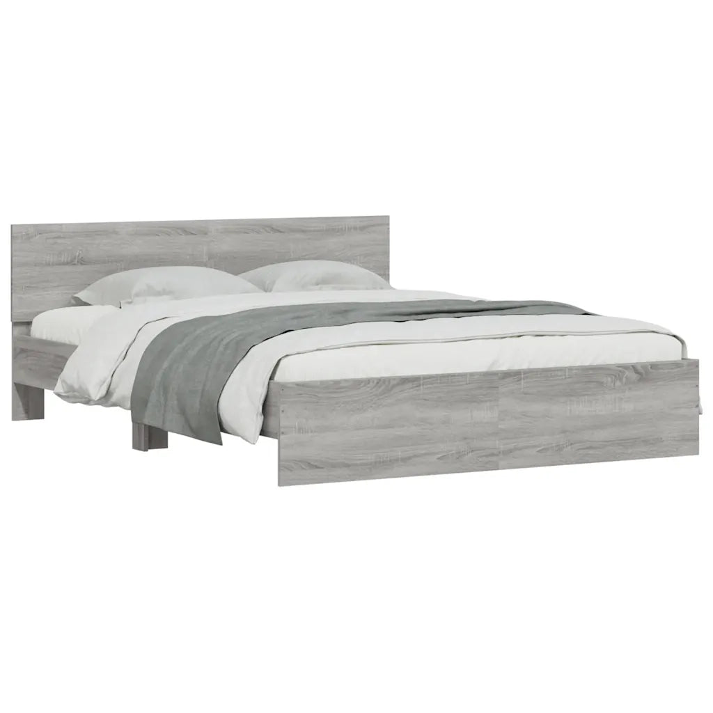 Giroletto con Testiera Grigio Sonoma 150x200 cm 3207481
