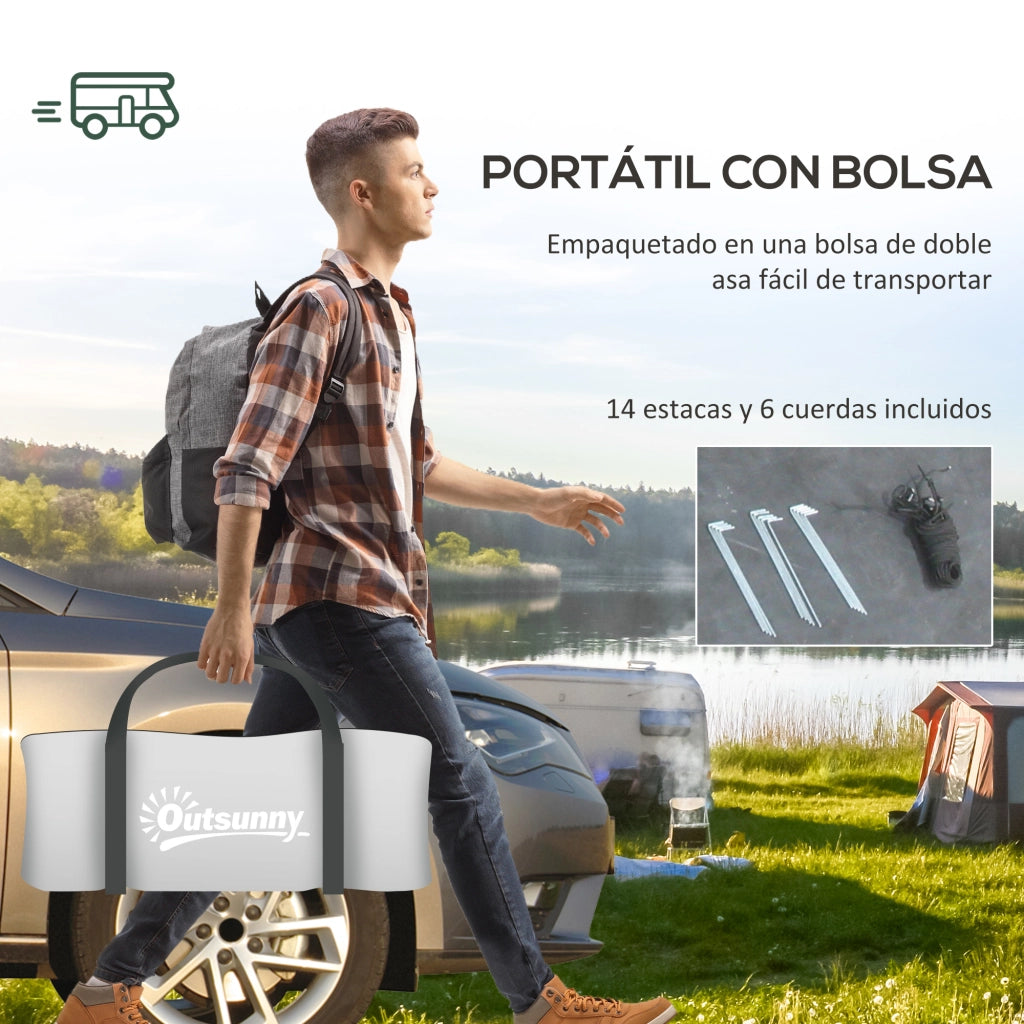 Tenda da campeggio 3 persone ¨C zephmum ¨C Verde impermeabile 470x220x150 cm