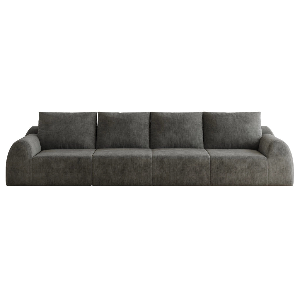 Divano 324 cm in ciniglia, grigio scuro