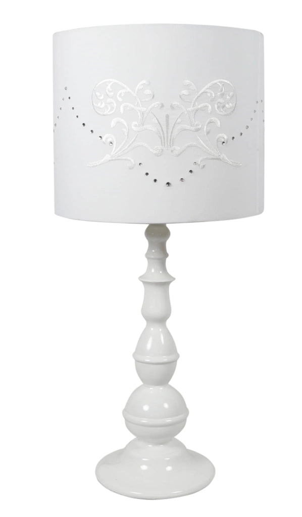 Lampada da tavolo Candellux LANS 41-53855 bianca E27