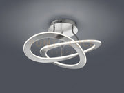 OAKLAND PLAFONIERA LED 40W 5200lm, 3000K ACCIAIO SATINATO DIMMERABILE CON INTERRUTTORE A PARETE D. 53CM