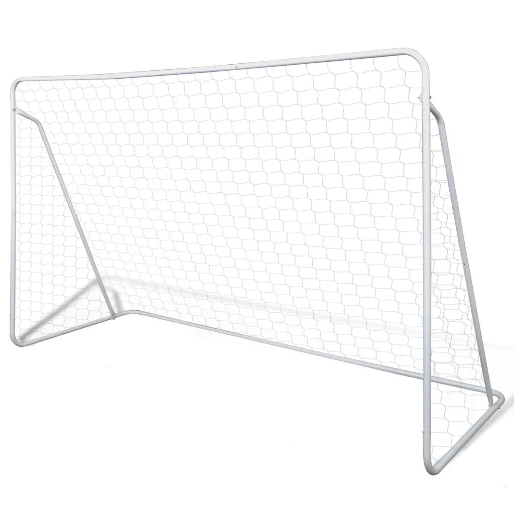 Set Porta da Calcio in Acciaio 240 x 90 x 150 cm Alta QualitÃ cod mxl 72949