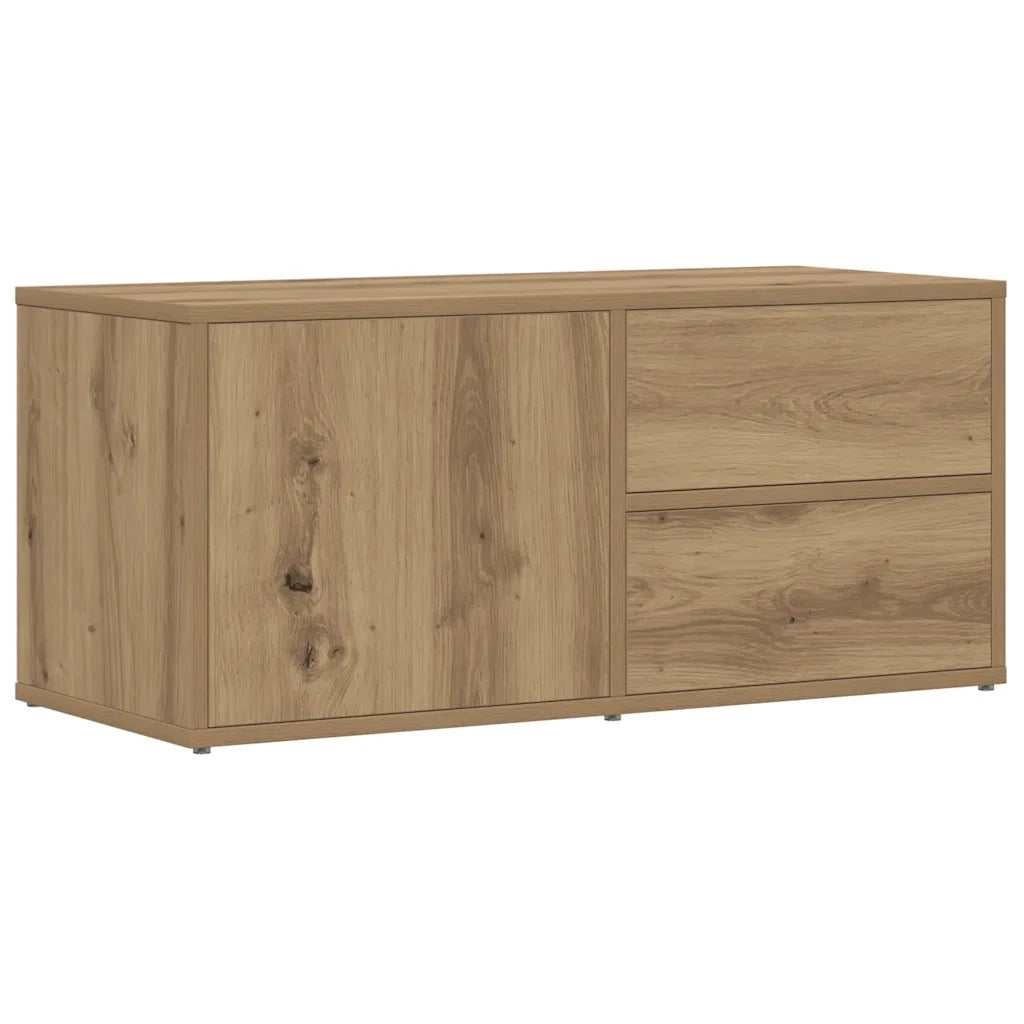 Mobile Porta TV Rovere Artigianale 80x34x35,5 cm Truciolato 856011