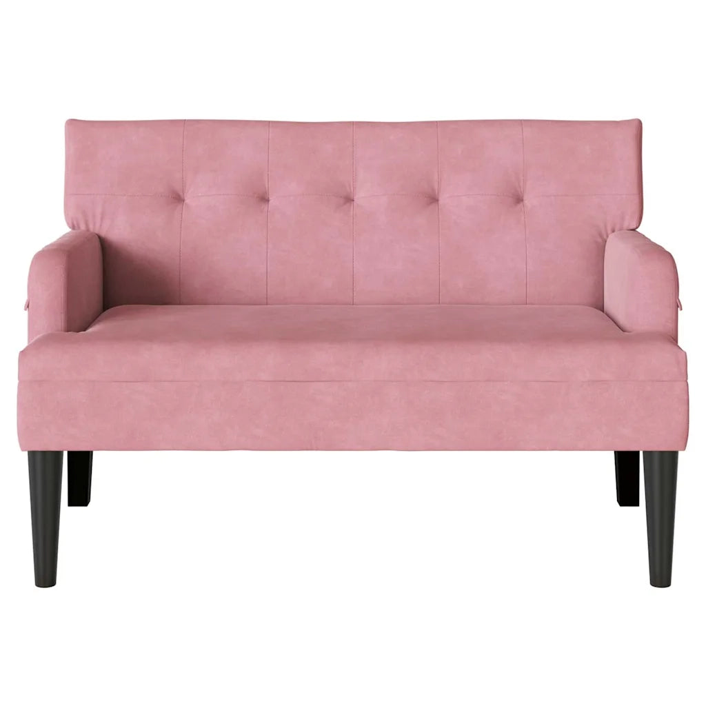 Panca Chesterfield Rosa 112 x 65,5 x 75 cm Velluto CFW6221305