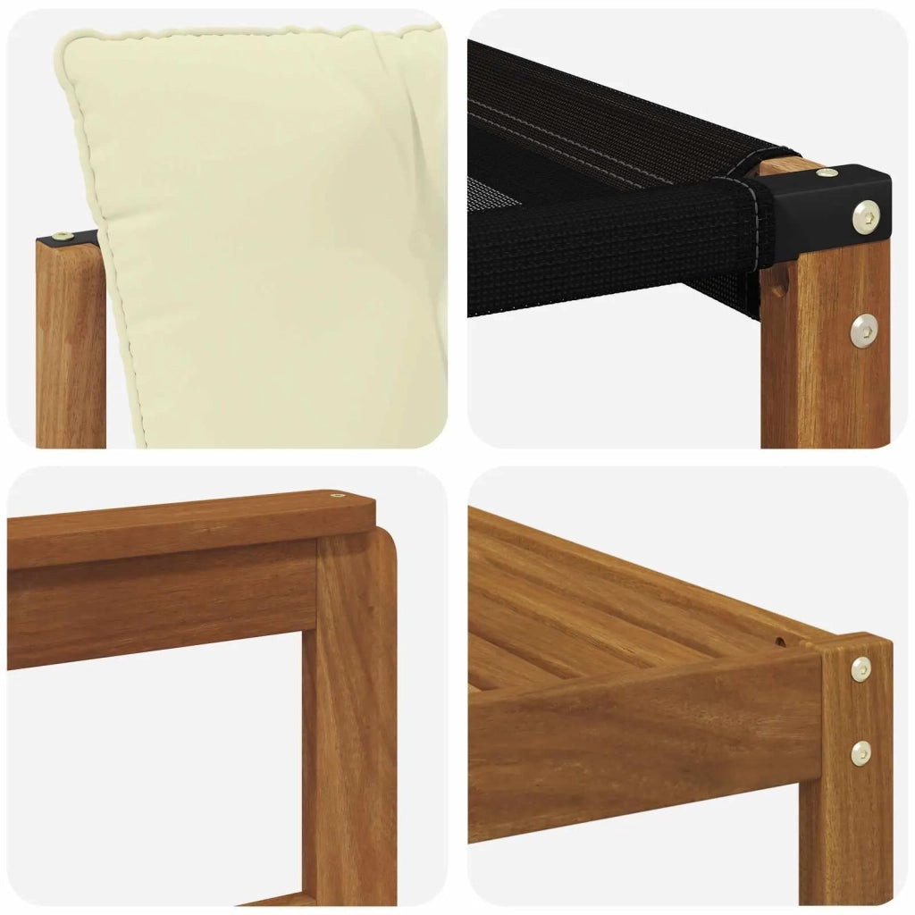 Set di divani da esterno con cuscino 11 pcs Naturale e Crema 3369113