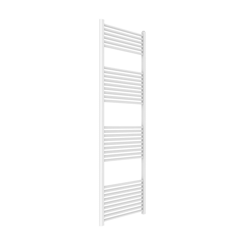 Termoarredo scaldasalviette tubolare tondo acciaio colore bianco opaco *** finitura- bianco opaco, misure h1800xl500x...