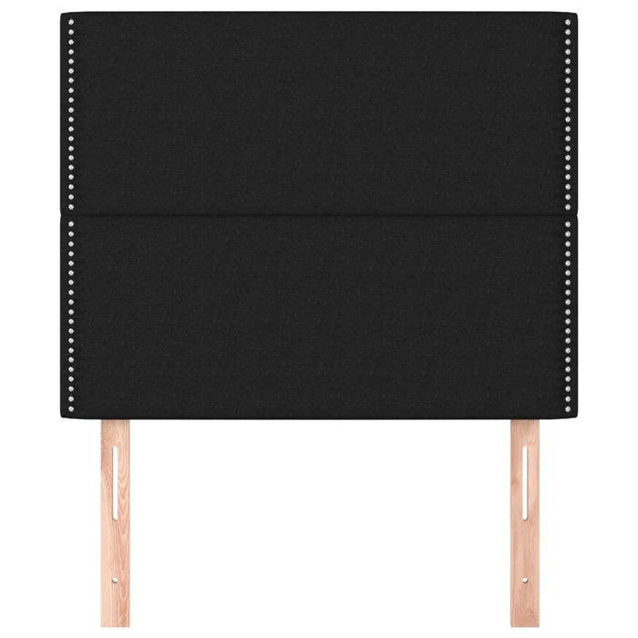Testiera 2 pz Nera 80x5x78/88 cm in Tessuto