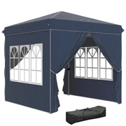 Tenda da giardino pieghevole ¨C zephmum ¨C 2.5x2.5 m blu scuro con borsa