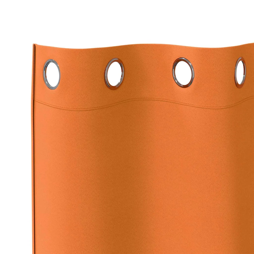 vidaXL Tende con tende 2 pcs Arancione Vivo Poliestere