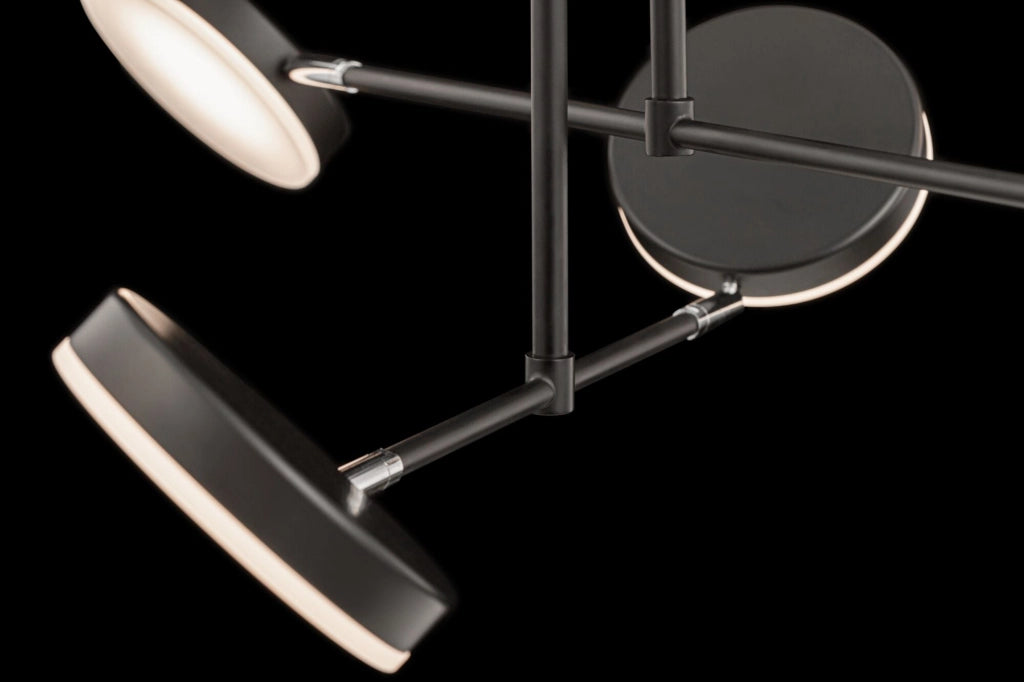 Lampada pendente Modern in Metallo e Acrilico Fad Nero